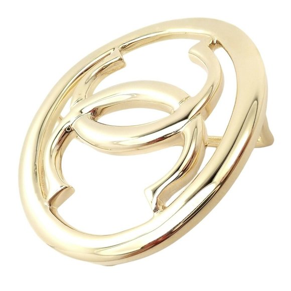 Rare! Cartier 18k Yellow Gold Signature Classic Large Double C Belt Buckle - Picture 10 of 10